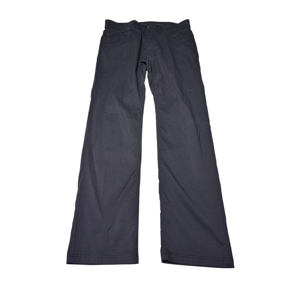 Prana Brion Slim Fit Pants Mens 34x32 Charcoal Grey Nylon Stretch M4BN32312